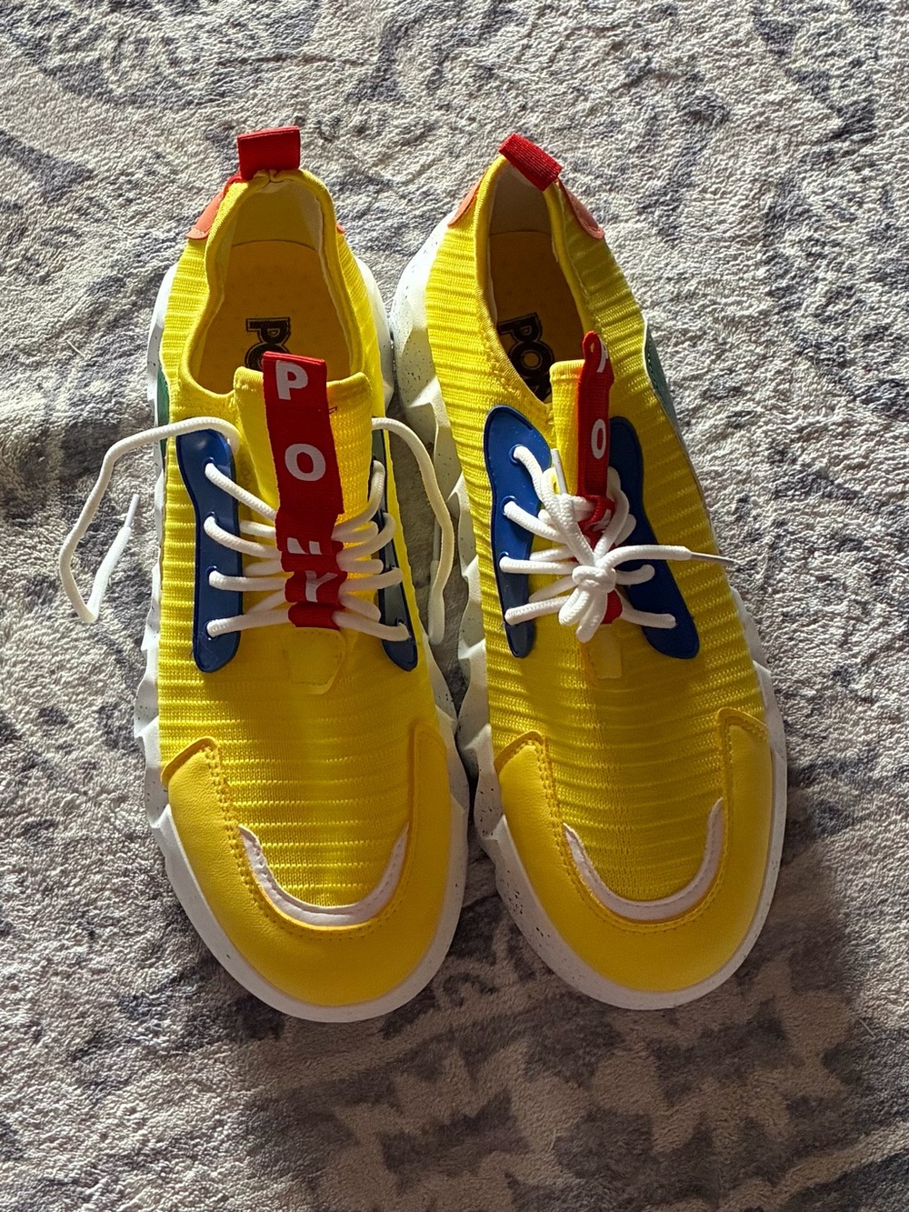 Pony Yellow Blue Red Casual Sneakers